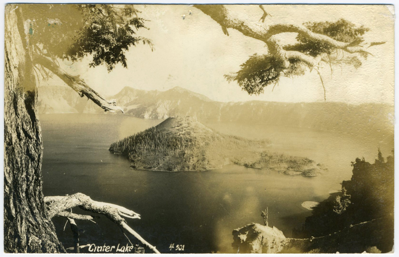 crater lake postcard