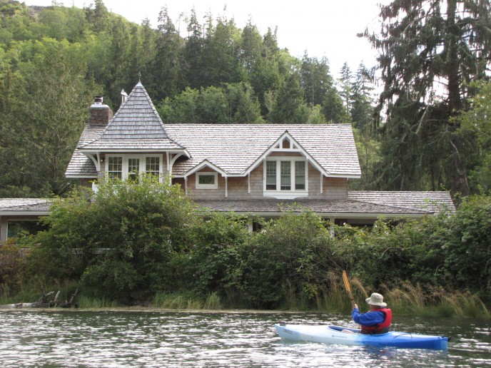 Stamper house from Sometimes a Great Notion beside the Siletz River