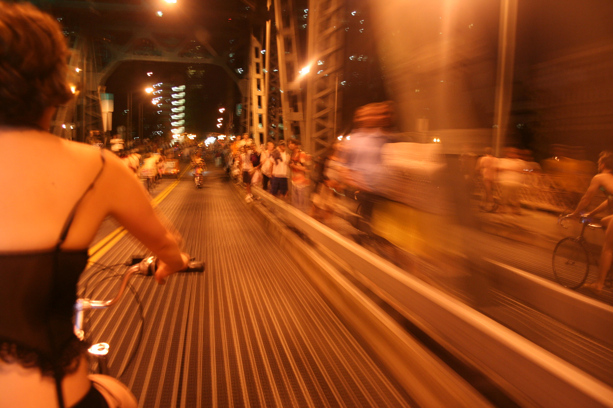 Cyclists at Portland's World Naked Bike Ride