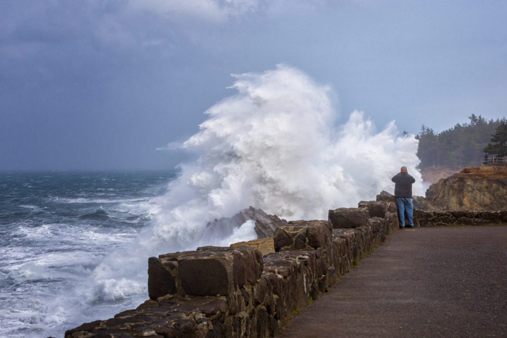 King Tides1 Massive waves at Shore Acres State Park