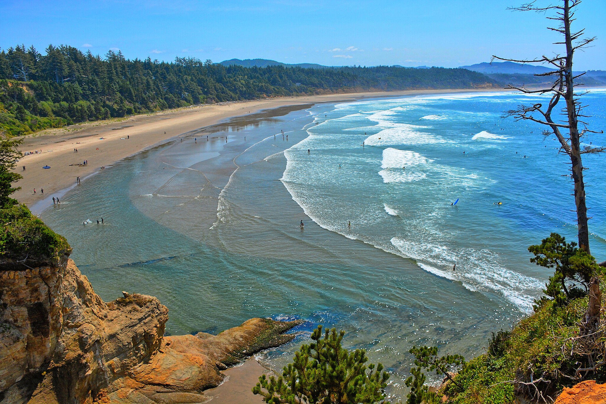Oregon Coastline from Devil’s Punchbowl. Photo by Kirt Edblom via Flickr CC2. Open Oregon Beaches 2020 Covid-19 Newport