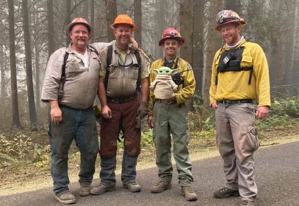 baby yoda carver Oregon firefighters 2020