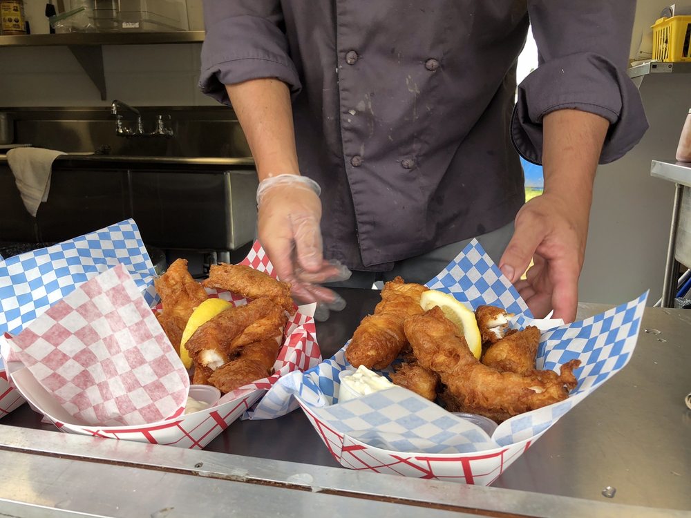Delicious baskets of seafood
