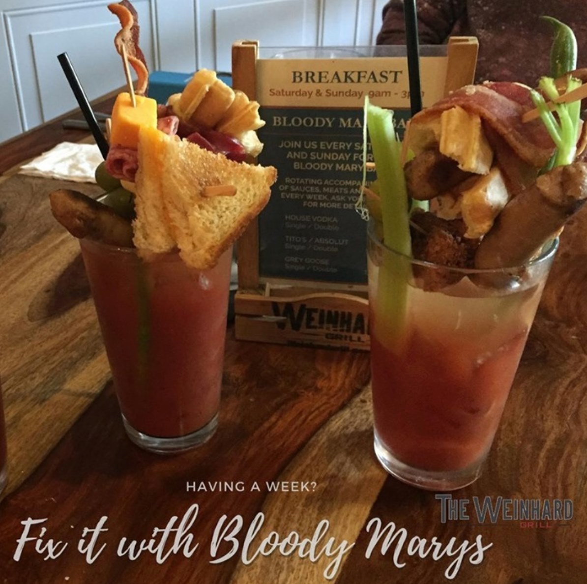 Bloody Marys in Oregon Weinhard