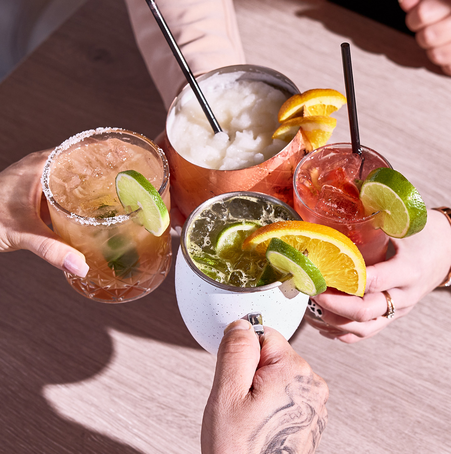 Oregons Margarita Factory drinks and cheers