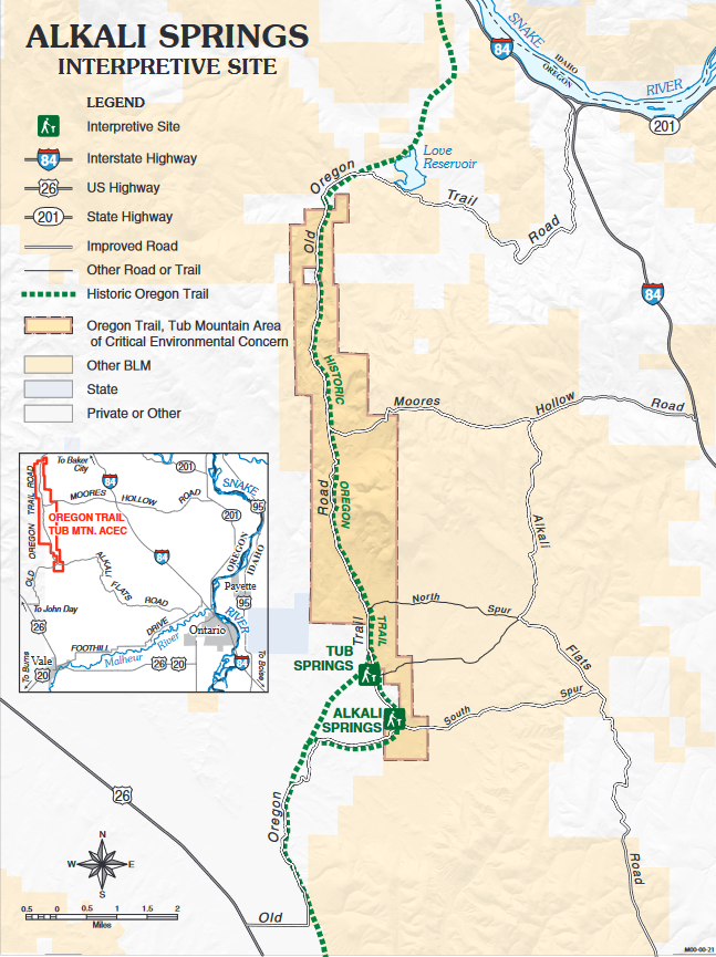 alkalai springs blm map oregon trail
