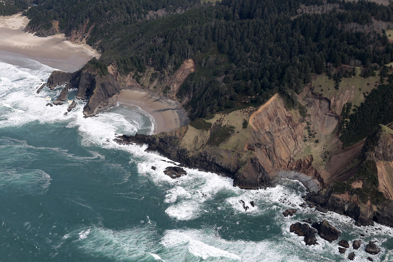 An aerial view of God's Thumb.