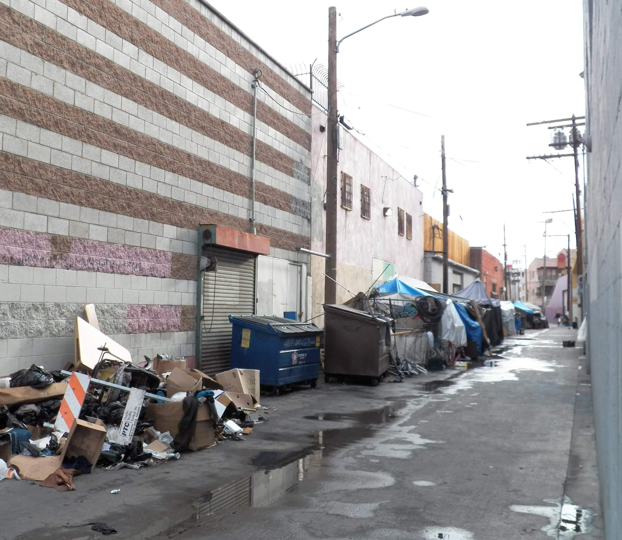 Homeless encampment portland Line of tents in homeless encampment in Portland Oregon