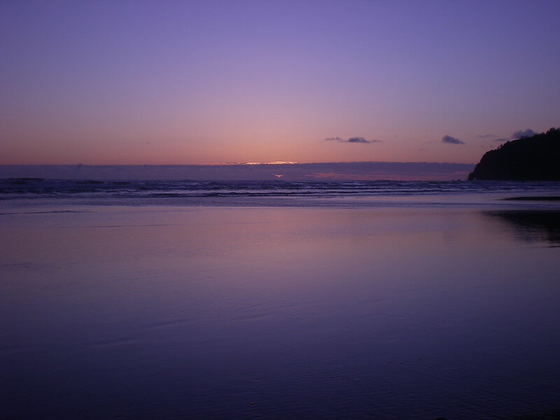 Beach Sunset Manzanita Oregon Sun setting on in the beach in Manzanita Oregon
