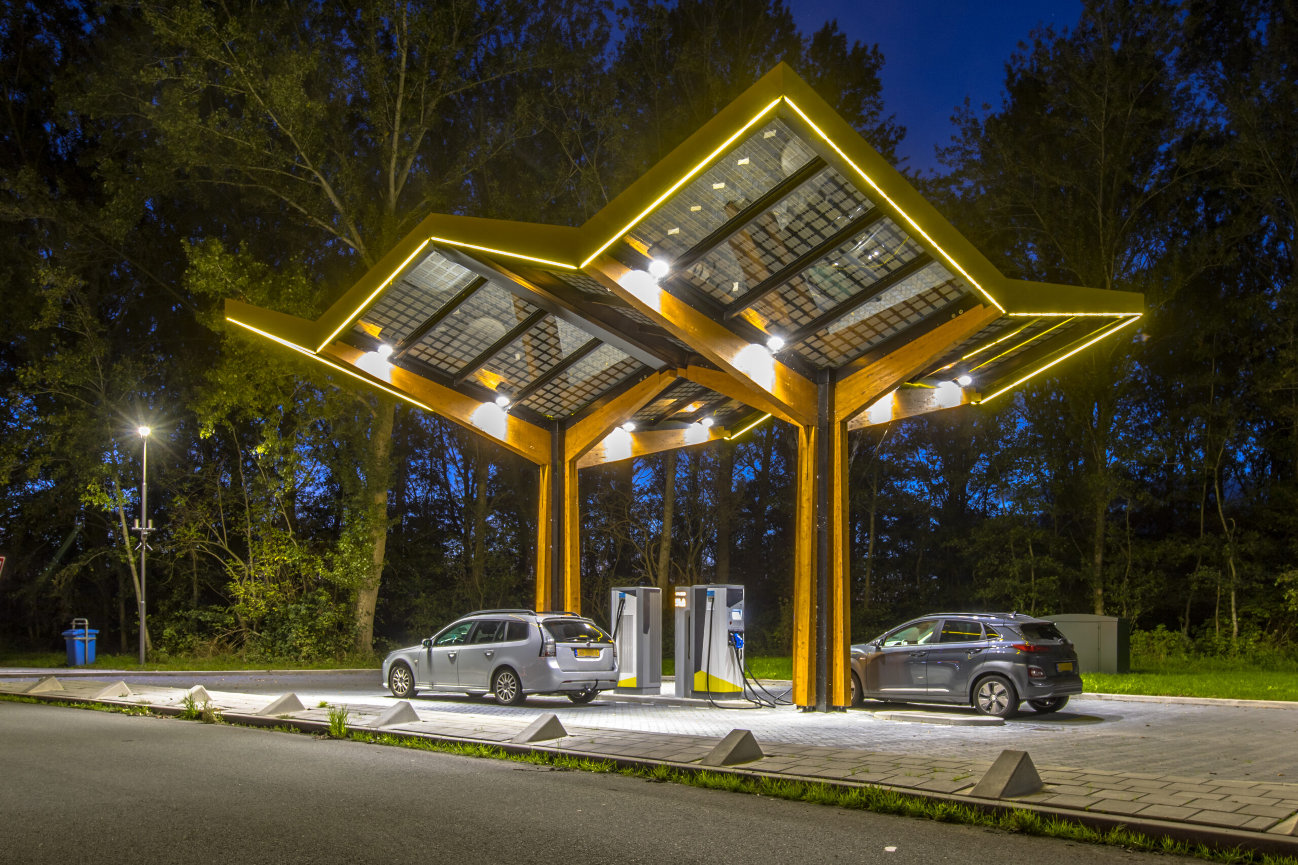 ENV Electric Car EV Two electric cars charging