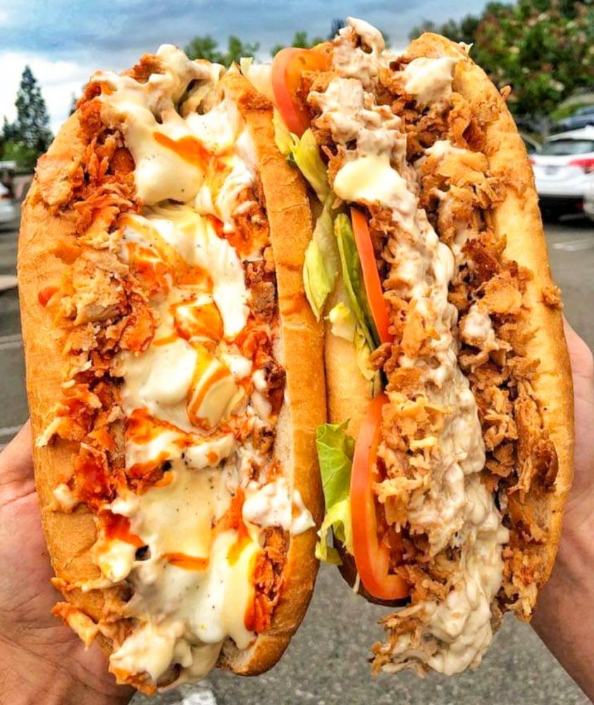 Philly Chicken two ways. There are two kinds of delicious looking Philly Chicken sandwiches.