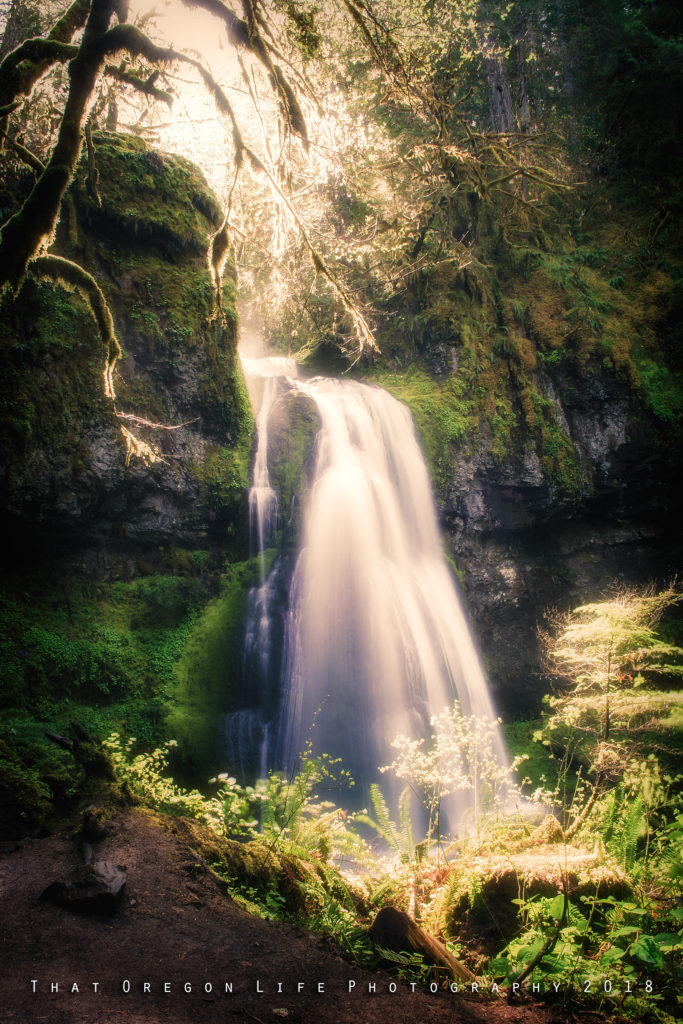 Spirit Falls, rainy peak bicycles