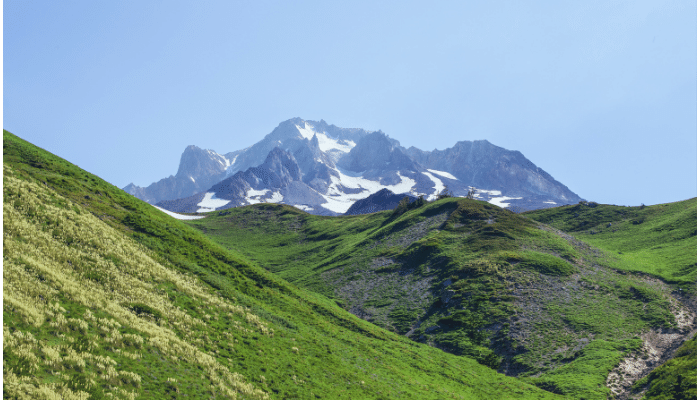 Snow capped Oregon Mountain Range