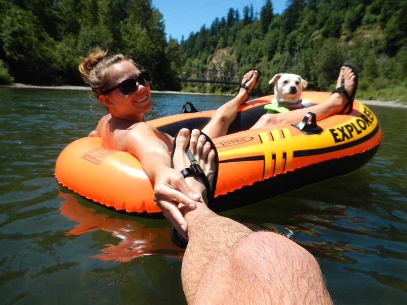 floating with dog Eli Duke Flickr floating with doggo