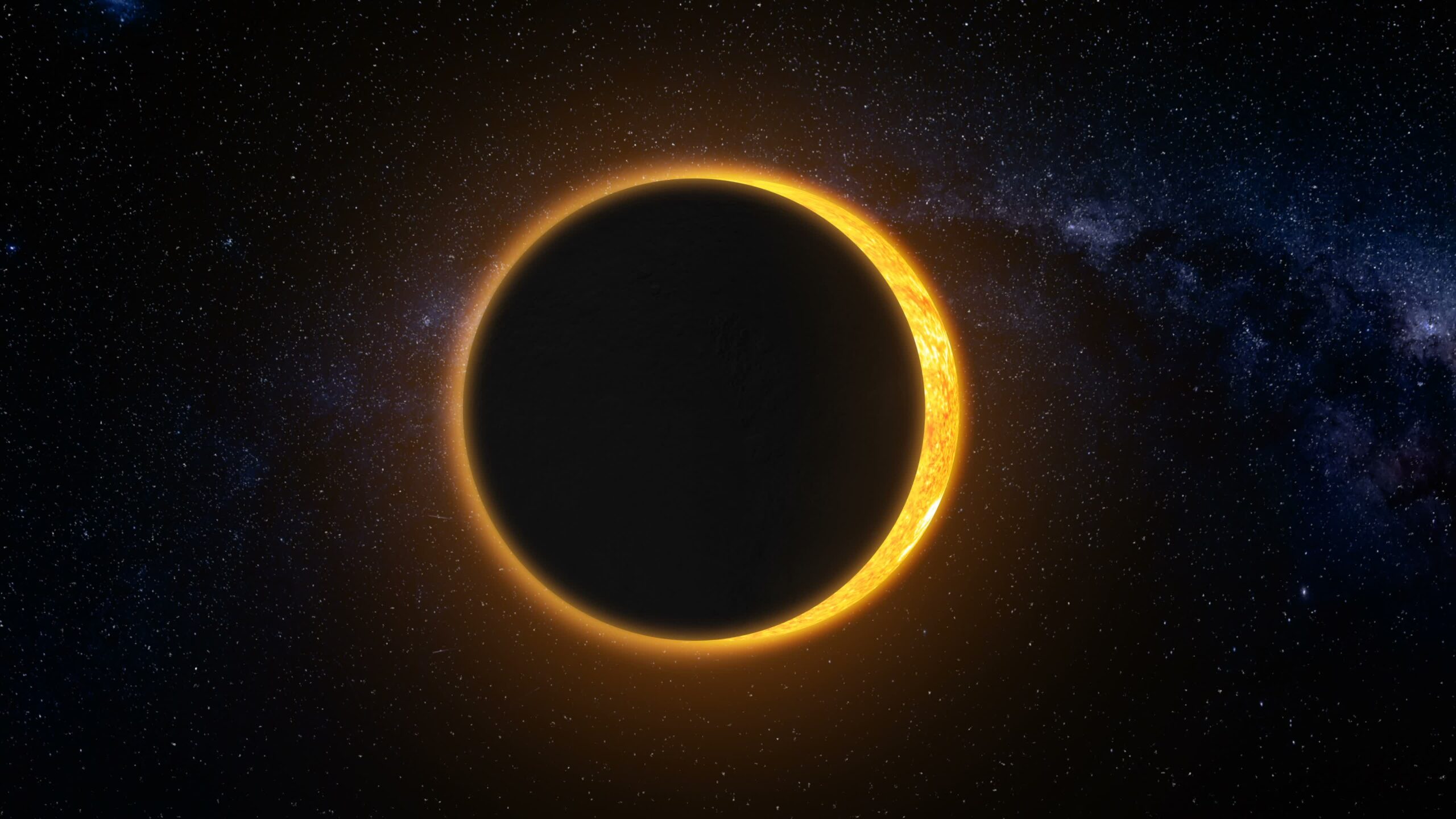 Annular Solar Eclipse – Envato Elements A computer rendered image of an annular solar eclipse.