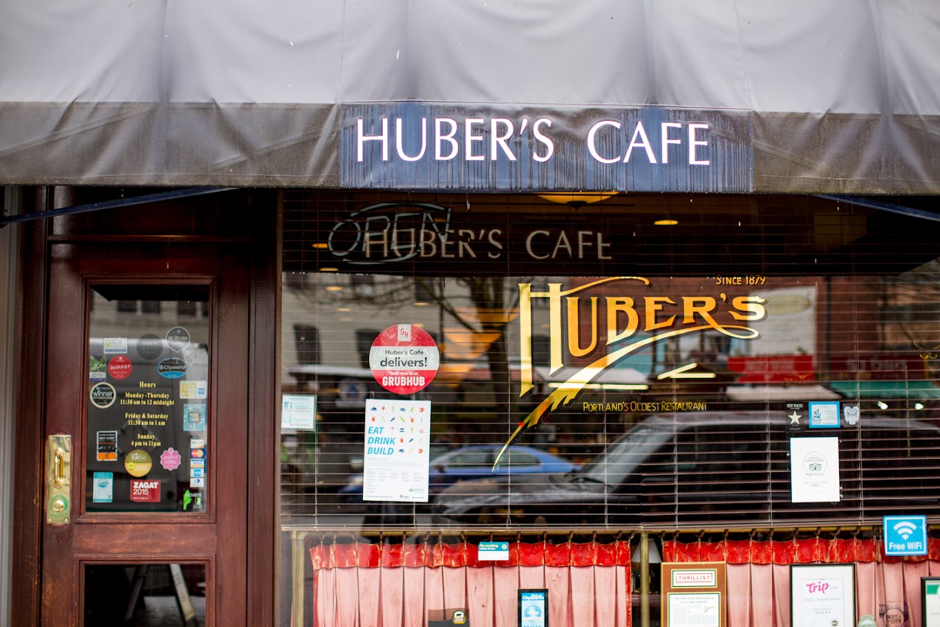 Featured, Huber’s Cafe Google Local exterior of Huber's