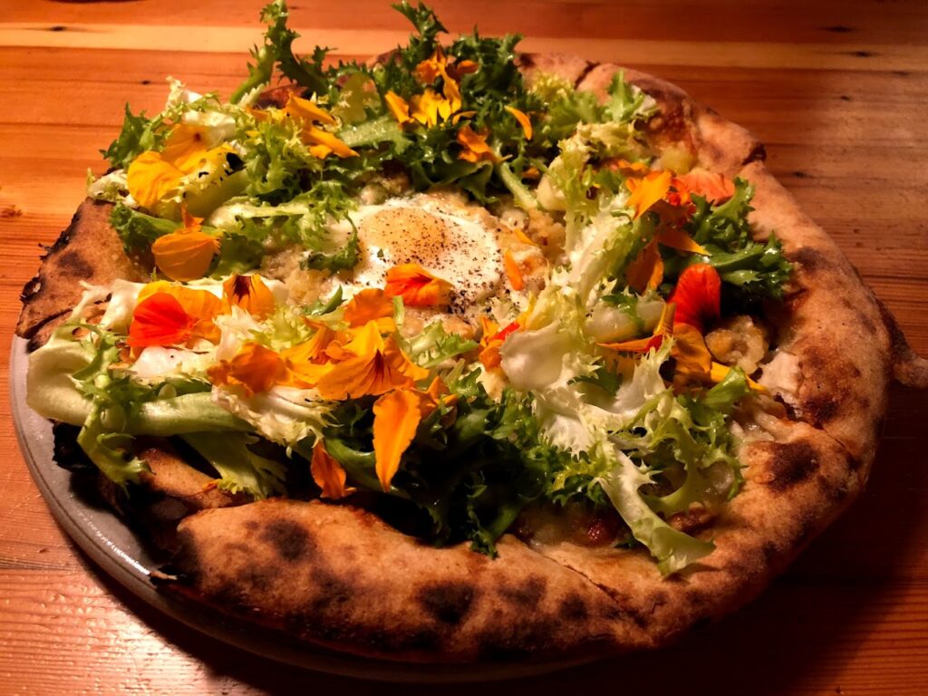 pizza + egg