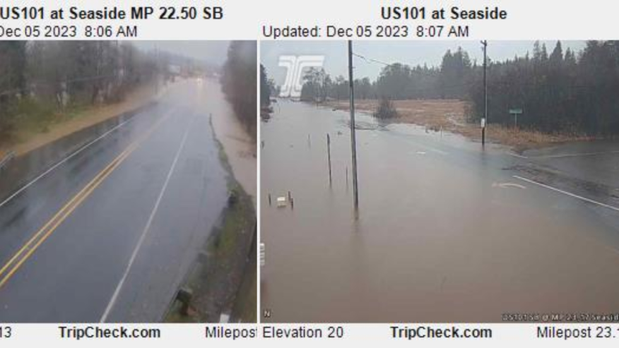 majro-flooding flooding hwy 101