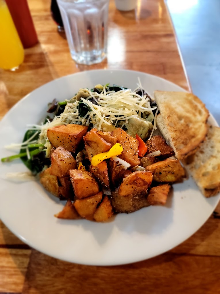 A tasty looking plate of food.