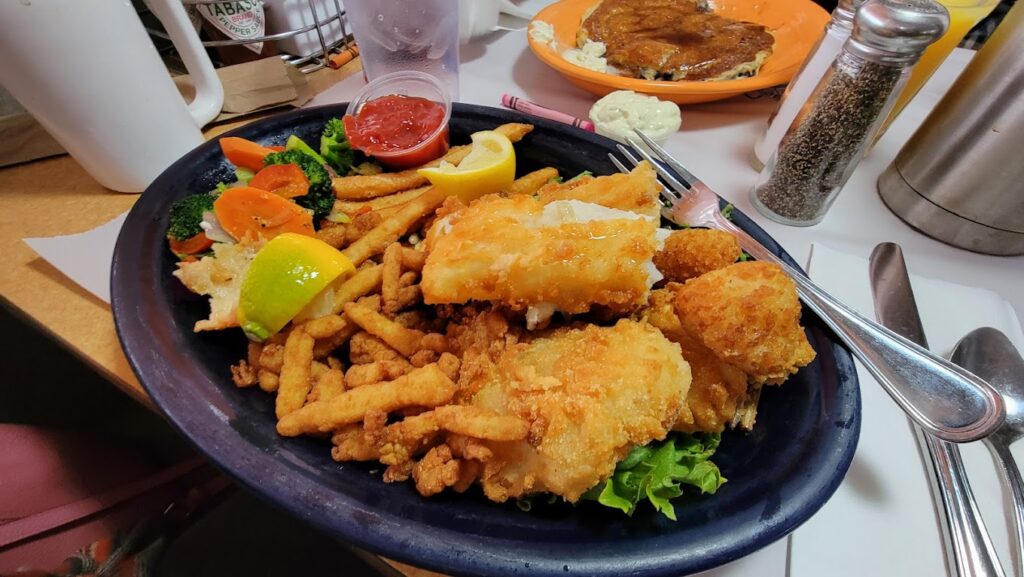 A delicious looking plate of food.