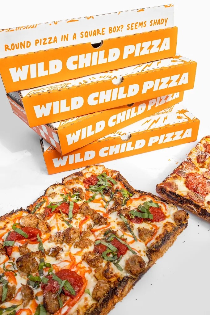 pizza with boxes