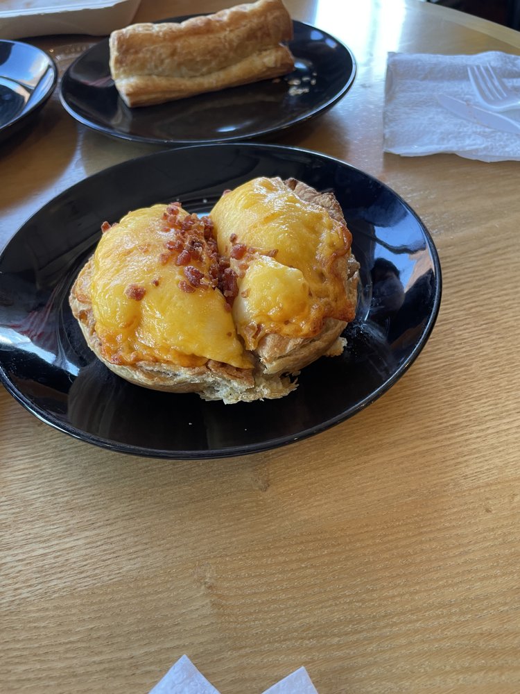 Beef, cheese and bacon pie.