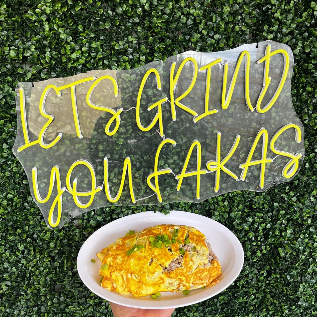 pork adobo fried rice omelet