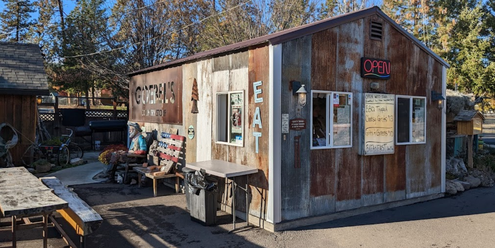 Screenshot 2024-03-15 094016 Goebel's Country Store, Shady Cove, Southern Oregon, Medford, Best Barbeque in Oregon, Real Texas BBQ, Off the beaten path, Rogue River, pulled pork, burnt ends, brisket, smoked chicken, family style, restaurants, places to eat