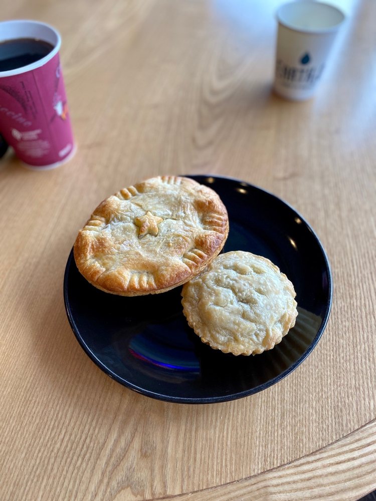 Vegetable Korma and Chicken Bacon Dijon meat pies.