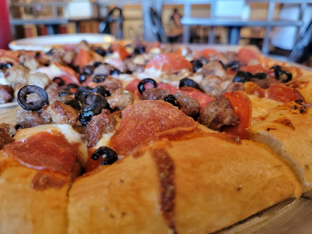 A delicious looking pizza from Big John's in Pendleton.