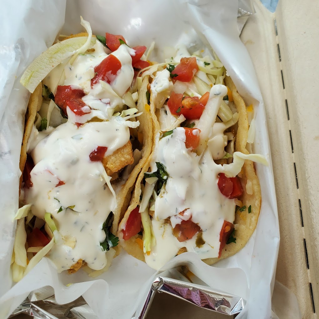 Fish tacos at Woggy's. These look really fresh and good.