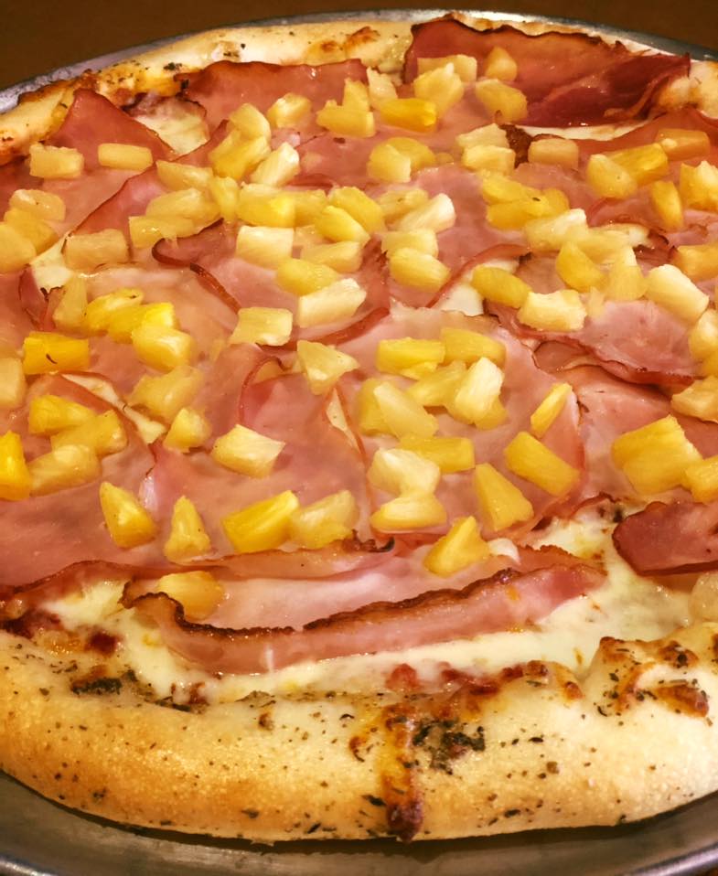 A Hawaiian pizza from Big John's.