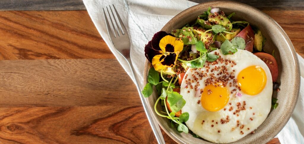 A delicious looking plate of eggs from Provisions Market at Salishan.
