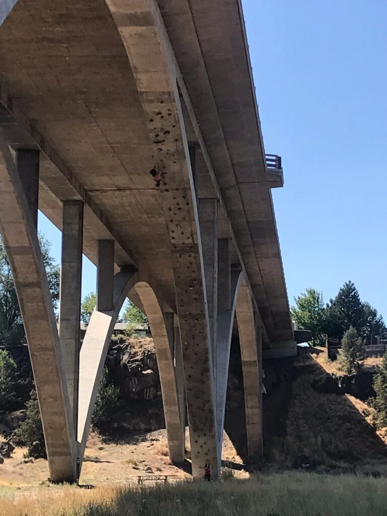climber on route