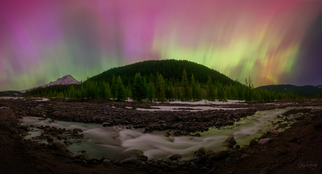 Mount Hood Northern Lights
