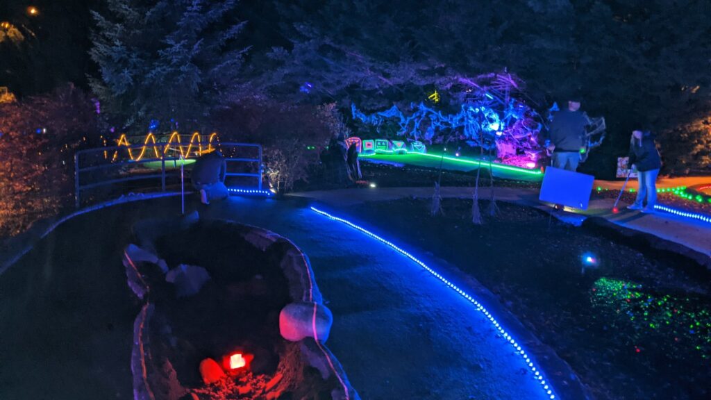 glow golf at night