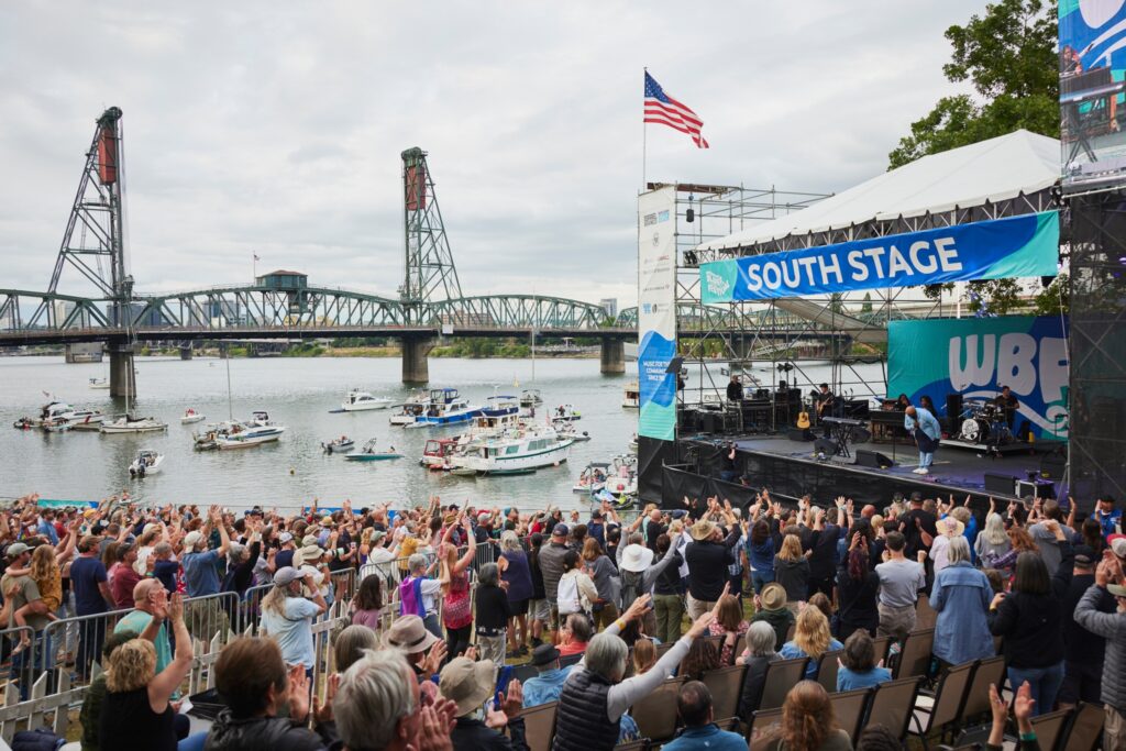 A crowd listens to a performance at the Waterfront Blues Festival in Portland. Summer concerts, Oregon, Things to do, 2024