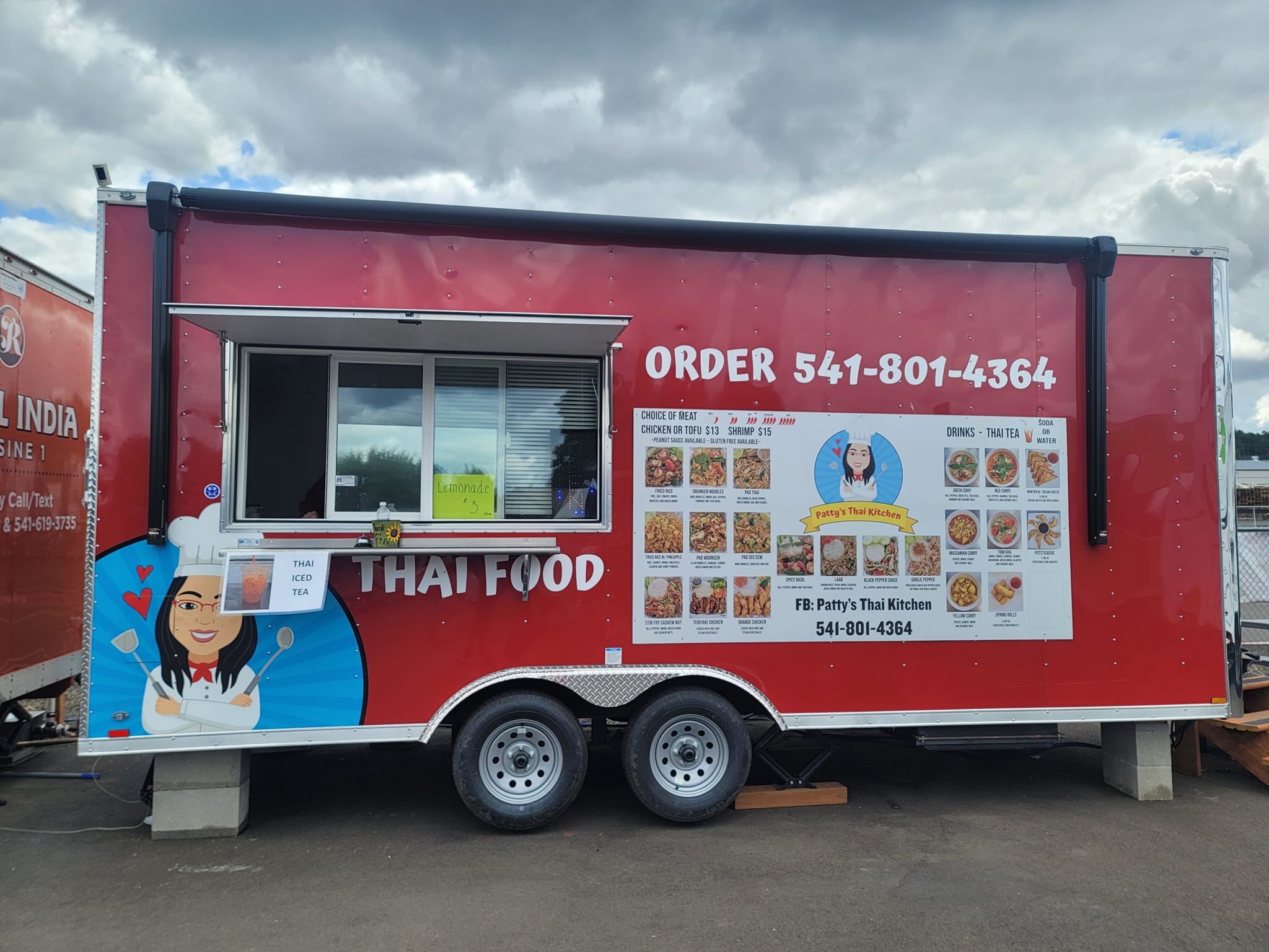 Photo via the Patty’s Thai Kitchen Facebook page. The red Patty's Thai food truck.