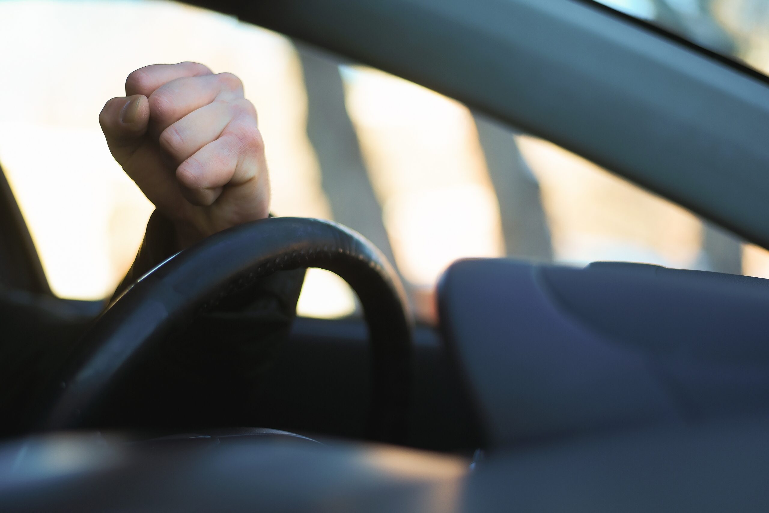 Angry,Driver,Is,Honking,And,Is,Yelling,By,Sitting,Of angry driver