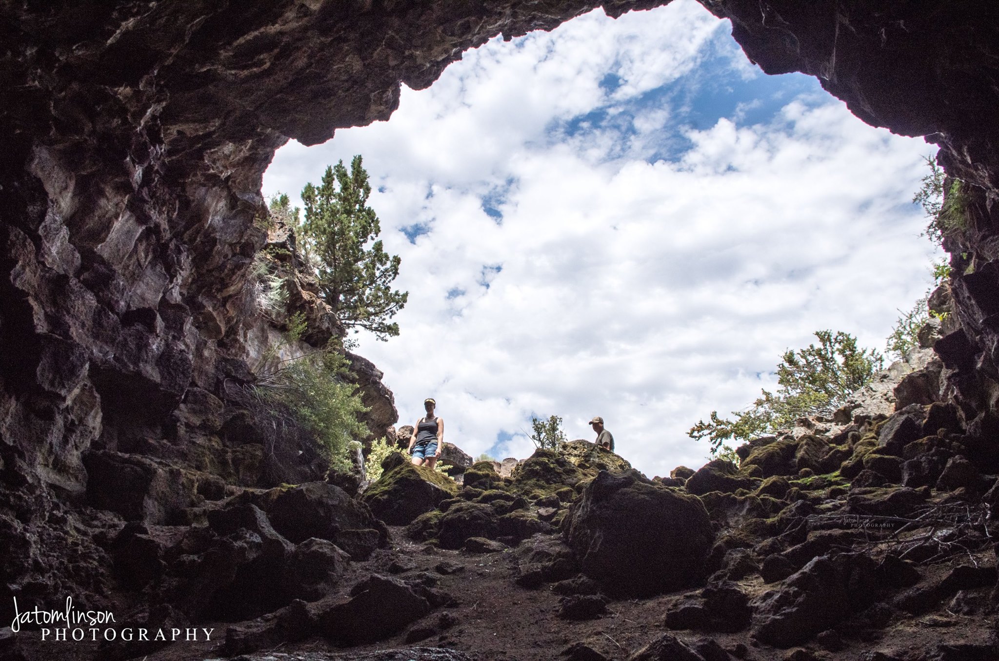 Photo by Jessica Tomlinson Inside a cave at the Lava Beds National Monument.