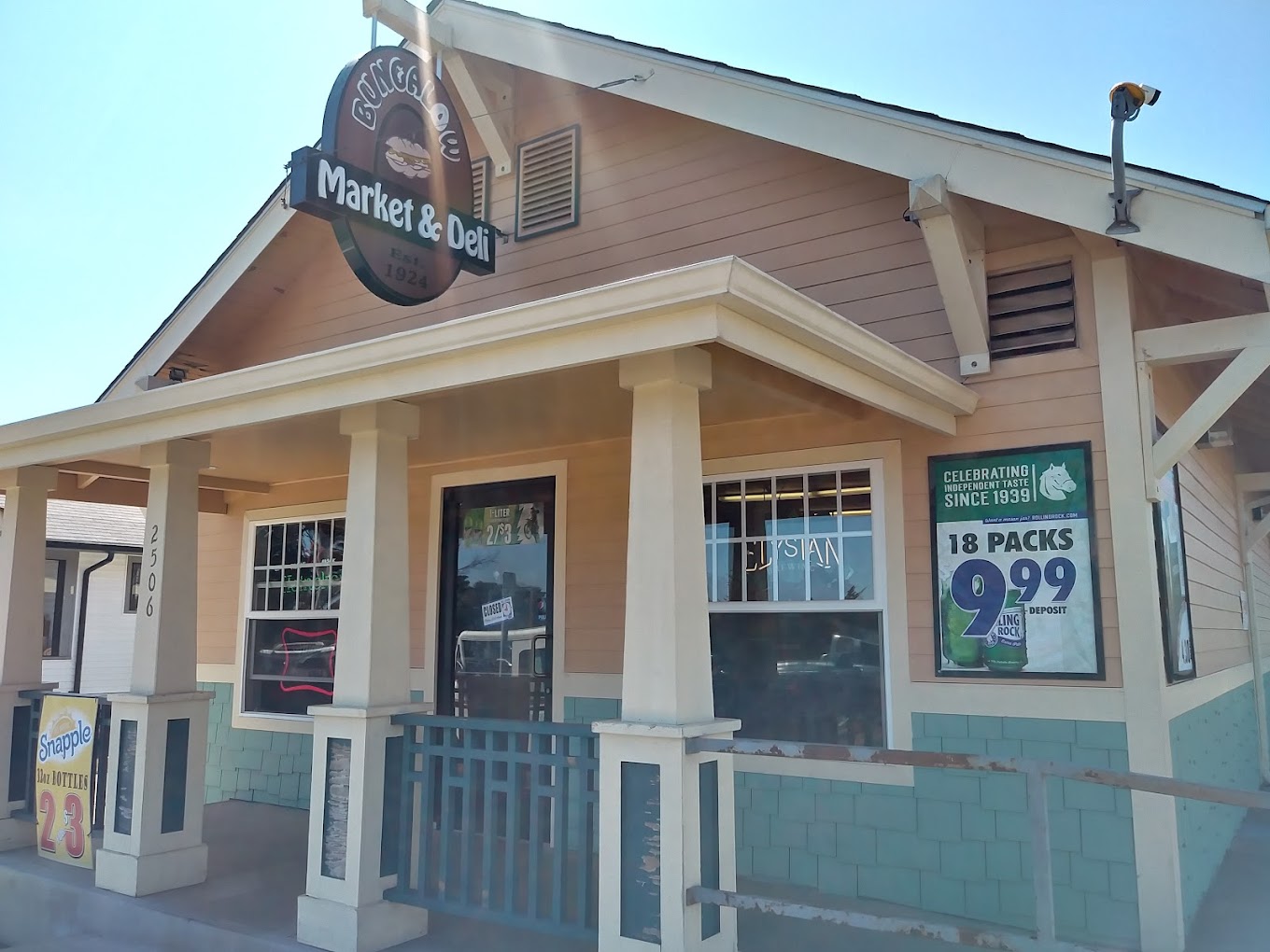 Photo via Suganuts via Google Local. The outside of Bungalow Market And Deli.