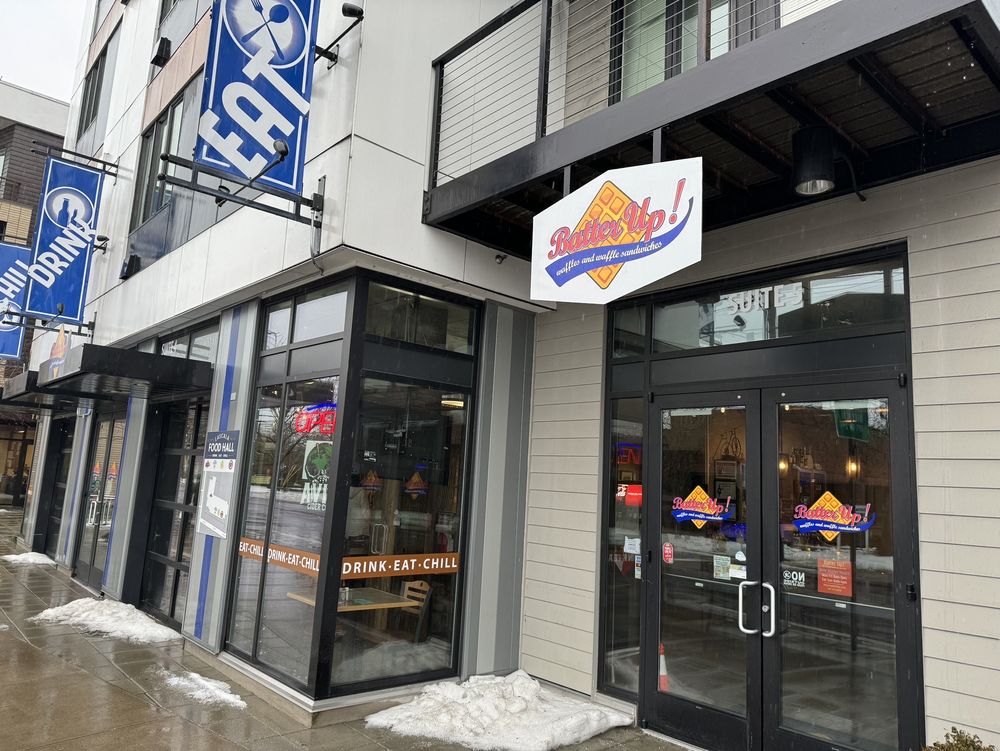 The outside of Batter Up! Photo by Paul M. via Yelp. The outside of Batter Up!