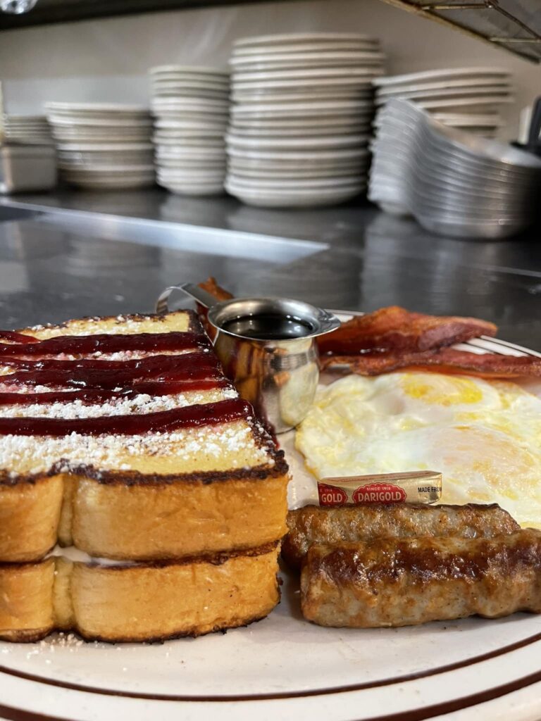 french toast at Covered Bridge Cafe