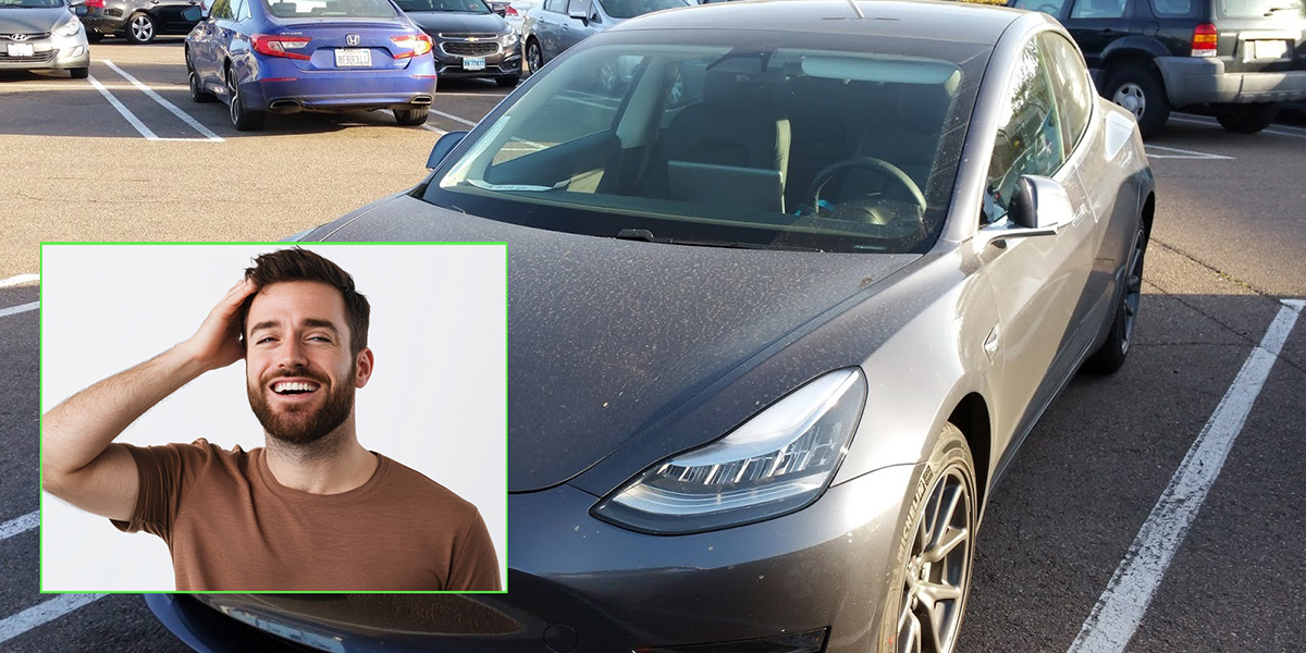 parked car Parked Tesla