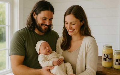 Parents Announce Baby Was Born Seed Oil-Free, Plan to Raise Him on Rainwater and Beef Tallow