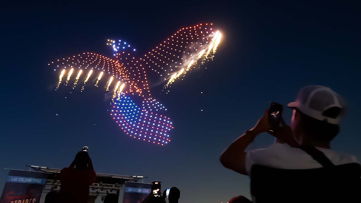 eagle_irving Firework drone show 4th of July
