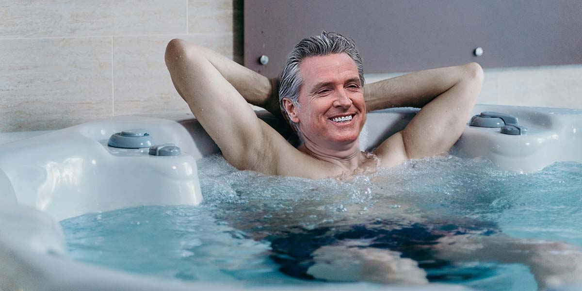 newsom tub governor newsom in the tub