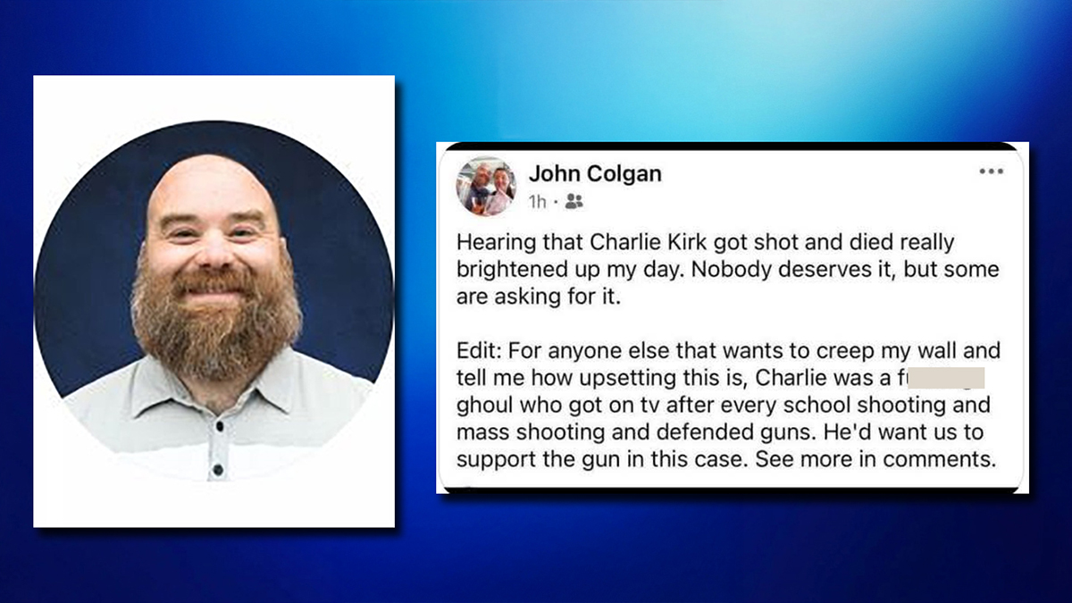 blue news Cornelius City Councilor John Colgan, also a middle school teacher, faces backlash after a Facebook post celebrating the shooting death of conservative activist Charlie Kirk.