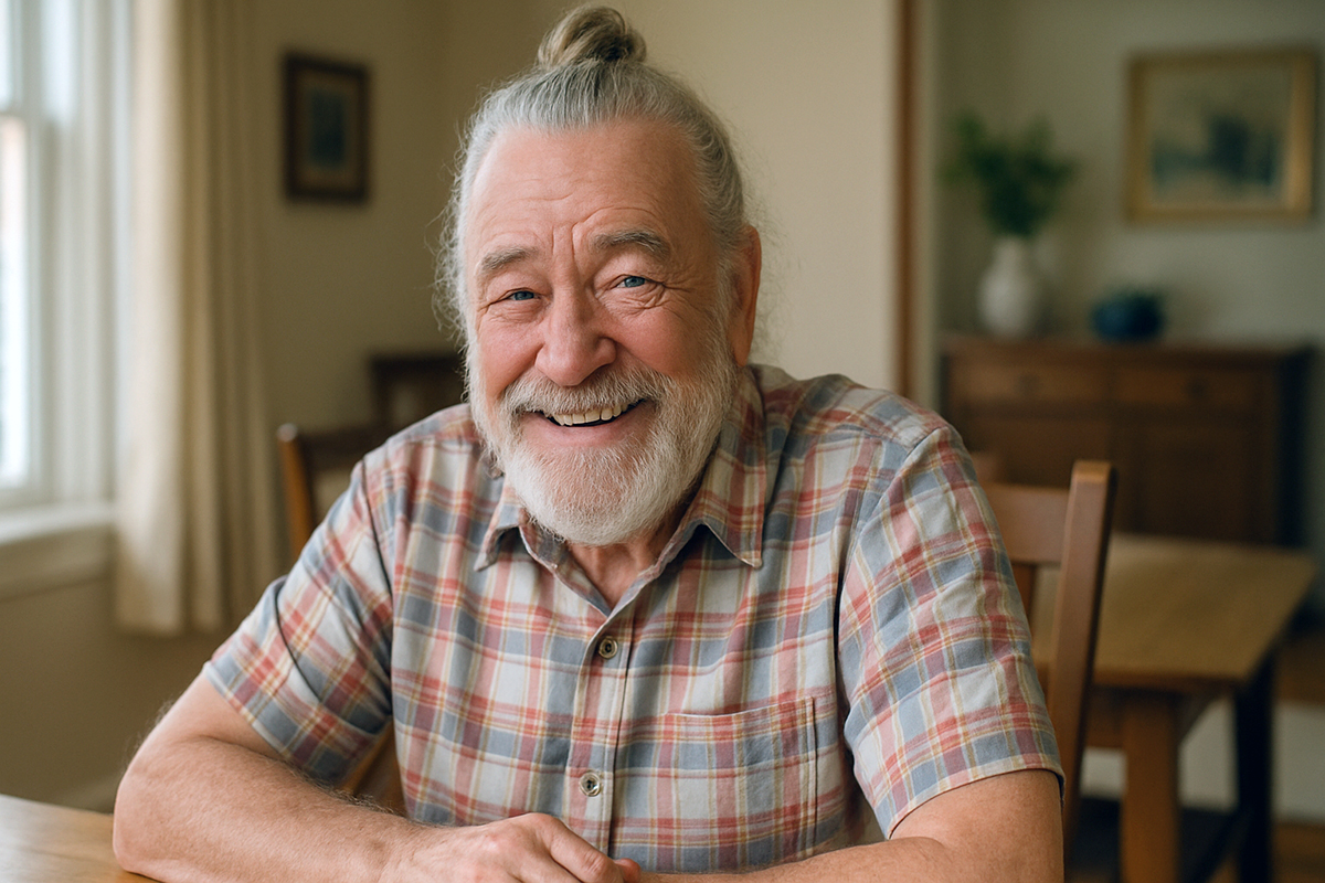 grandpas_new_man_bun grandpa has a new man bun