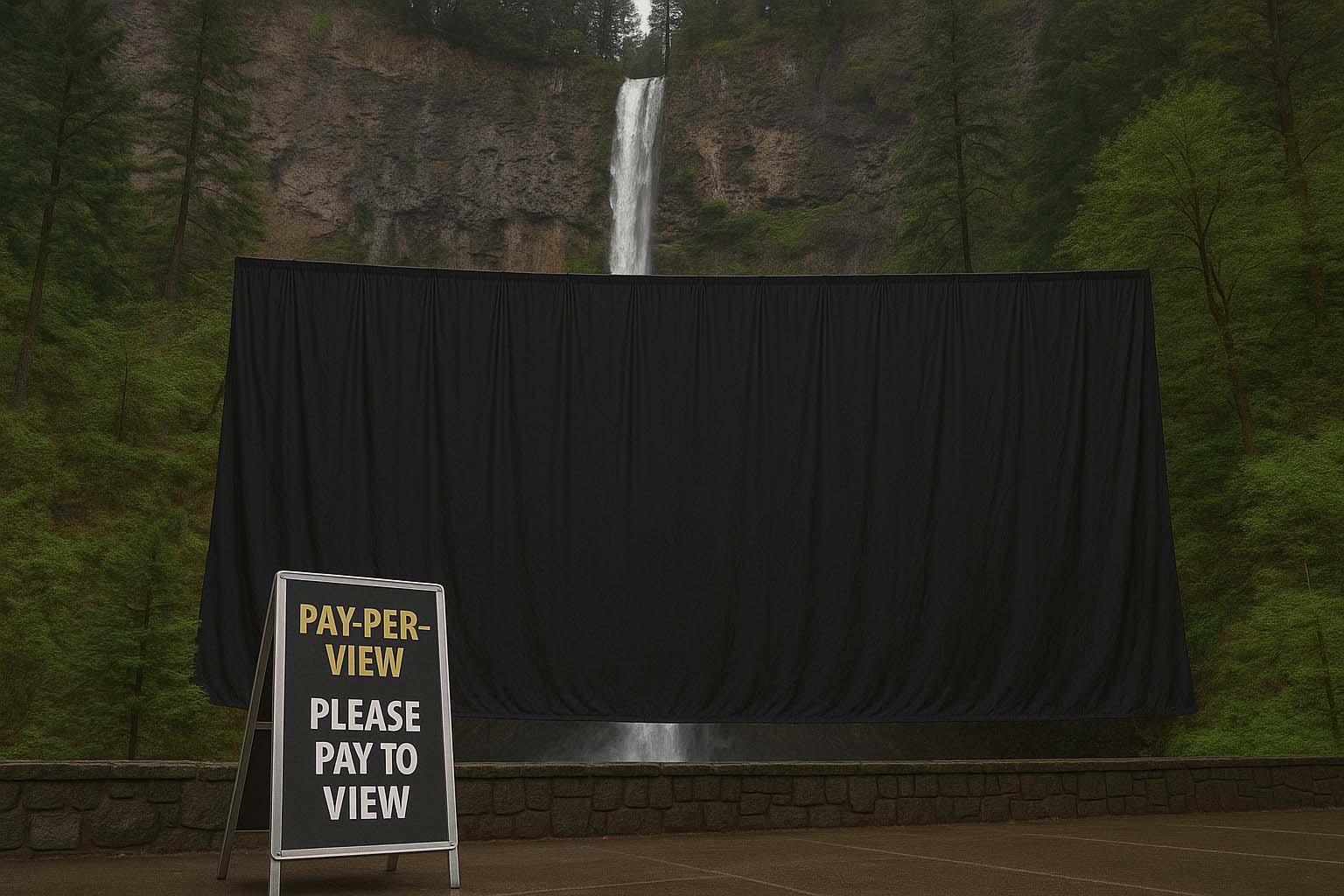pay_per_view_nature_oregon pay per view at Multnomah Falls in Oregon